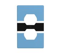 YYHHAOFA Flag of Botswana Printed Double Socket Wall Panel Decorative is Durable and Suitable for Socket Light Switch Accessories 4.5x2.76in