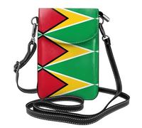 YYHHAOFA Flag Of Guyana Pattern Small Leather Women'S Crossbody Flip Phone Bag, Waterproof And Durable