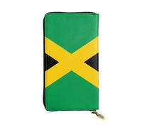 YYHHAOFA Flag of Jamaica Stamp Leather long clutch wallet : Comfortable, lightweight, waterproof, durable 7.48 x 4.13 in, Black, One Size