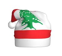 YYHHAOFA Flag of Lebanon Printed Christmas Hat for Adult Soft and Fluffy Brim, Lightweight Comfort