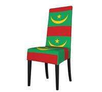 YYHHAOFA Flag of Mauritania Printed dining chair cover is easy to disassemble and made of high resilience fabric that is wear-resistant