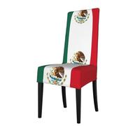YYHHAOFA Flag of Mexico Prints Dining Chair Throws - Stretch Slipcovers Revitalize Your Seating with Easy Style & Easy Care