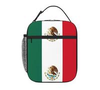 YYHHAOFA Flag of Mexico Prints Portable Handheld Insulated Lunch Bag Suitable for Students to Work and Travel