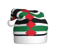 YYHHAOFA Flag of the State of Palestine Pattern Christmas Hat for Adult Making It a Fun and Durable Gift for Men and Women