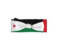 YYHHAOFA Flag of the State of Palestine Prints Baby Bow Throw - Soft & Stretchy Nylon-Spandex Headband for Newborns 0-6 Months - Ideal Shower Gift
