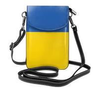 YYHHAOFA Flag Of Ukraine Pattern Small Leather Women'S Crossbody Flip Phone Bag, Waterproof And Durable