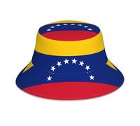 YYHHAOFA Flag of Venezuela Picture Reflective Bucket Hat Men's and Women's Casual Outdoor Black