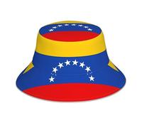 YYHHAOFA Flag of Venezuela Picture Reflective Bucket Hat Men's and Women's Casual Outdoor Black