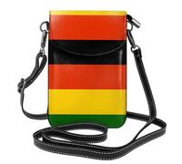 YYHHAOFA Flag Of Zimbabwe Pattern Small Leather Women'S Crossbody Flip Phone Bag, Waterproof And Durable