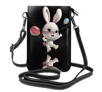 YYHHAOFA Floating Bunny Balloon Pattern Small Leather Women'S Crossbody Flip Phone Bag, Waterproof And Durable