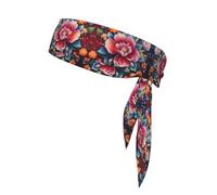 YYHHAOFA Flower Diamond Painting Picture Sports headscarf, sweat absorbing and breathable, motion headband, double-sided kerchief