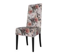 YYHHAOFA Flower Paris Eiffel Tower Prints dining chair cover is easy to disassemble and made of high resilience fabric that is wear-resistant