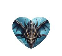 YYHHAOFA Flying Dragon Prints Heart Shape Car Air Fresheners Cards Set of 6 Pieces : Hanging Scented Cards for bedroom Bathroom Car Interior Decor