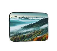 YYHHAOFA Foggy Mountains Landscape Picture Portable Laptop Sleeve Case - Shockproof Portable Laptop Sleeve Bag 10 inch for Men and Women Business Travel, Office Daily Use