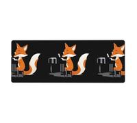 YYHHAOFA Fox Playing The Piano_107366009 Printed Extra Large Mouse Pad, Computer Office Anti Slip Gaming Keyboard Thickened Version 12x31.5in