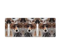 YYHHAOFA fox snow Mouse Pad 12x31.5in - Extended Gaming & Desk Mat