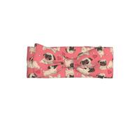 YYHHAOFA Funny Cartoon Pug Puppy Dog Prints Baby Bow Headband - Soft & Stretchy Newborn Accessory for Sweet Baby Photoshoots & Cute Outfits