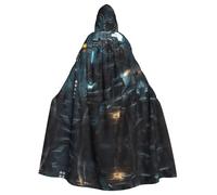 YYHHAOFA Future Robot Printed Halloween Adult Hooded Cloak is a super large, comfortable, and durable cloak