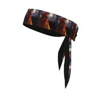 YYHHAOFA Galaxy Chicken Printed Sports Double-Sided Headscarf Quick Drying, Moisture Wicking for Women, Girls, and Men