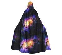 YYHHAOFA Galaxy in The Universe Prints Hooded Cloak - Long Cozy Cape for Cosplay & Halloween