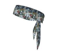 YYHHAOFA Garden under the snow Picture Sports headscarf, sweat absorbing and breathable, motion headband, double-sided kerchief