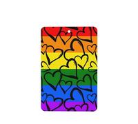 YYHHAOFA Gay Pride Rainbow Pattern Prints Rectangle Car Air Fresheners Cards Set of 6 Pieces : Hanging Scented Cards for bedroom Bathroom Car Interior Decor