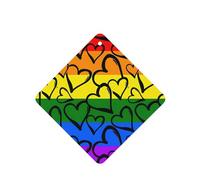 YYHHAOFA Gay Pride Rainbow Pattern Prints Square Car Air Fresheners Cards Set of 6 Pieces : Hanging Scented Cards for bedroom Bathroom Car Interior Decor