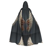 YYHHAOFA gear wings Printed Halloween Adult Hooded Cloak is a super large, comfortable, and durable cloak