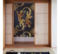 YYHHAOFA Gecko Lizards Printed Curtain two Pieces Spliced 34x56in Fabric curtains, room dividers Fabric, Smooth & Not Easily Wrinkled