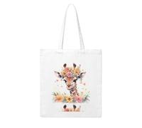 YYHHAOFA Giraffe wearing a garland Prints Woman Canvas Tote Bag Strong and durable for traveling, shopping, Daily One Size
