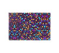 YYHHAOFA Glowing Colored Sequins Prints Placemats Set of 6 12x18in - Create Cozy Table Settings for Everyday Moments & Special Gatherings