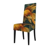 YYHHAOFA Goldfish in the vortex Printed dining chair cover is easy to disassemble and made of high resilience fabric that is wear-resistant