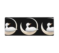 YYHHAOFA Goose Sleeping On The Moon Printed Extra Large Mouse Pad, Computer Office Anti Slip Gaming Keyboard Thickened Version 12x31.5in