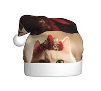 YYHHAOFA Gorgeous Cat Pattern Christmas Hat for Adult Halloween party usage