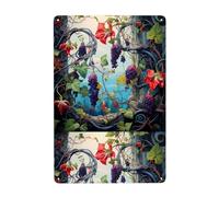 YYHHAOFA Grape vines hanging Prints Tin decorative painting 8x12in Made of tinplate, wear-resistant and durable
