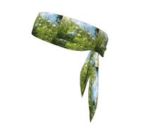 YYHHAOFA Grass and Dove Picture Sports Headscarf, Casual Headband, Elastic, Sweat Absorbing, Adjustable, Anti Slip