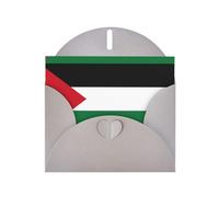 YYHHAOFA Gray Greeting Card Flag of the State of Palestine Picture 4x6in for Christmas, children's birthdays, Valentine's Day, wedding anniversaries, and party invitations