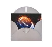 YYHHAOFA Gray Greeting Card Galaxy Space American Football Picture 4x6in for Christmas, children's birthdays, Valentine's Day, wedding anniversaries, and party invitations