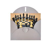 YYHHAOFA Gray Greeting Card International chess Picture for Christmas, Children's Birthday, Valentine's Day, and Party Invitation