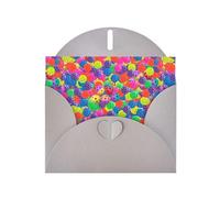 YYHHAOFA Gray Greeting Card Pickleball Balls Colors Pattern Picture 4x6in for Christmas, children's birthdays, Valentine's Day, wedding anniversaries, and party invitations