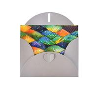 YYHHAOFA Gray Greeting Card Rainbow Fish Scale Picture 4x6in for Christmas, children's birthdays, Valentine's Day, wedding anniversaries, and party invitations