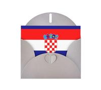YYHHAOFA Gray Greeting Card Republic of Croatia flag Picture 4x6in for Christmas, children's birthdays, Valentine's Day, wedding anniversaries, and party invitations