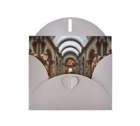 YYHHAOFA Gray Greeting Card The Metropolitan Museum of Art in New York Picture for Christmas, Children's Birthday, Valentine's Day, and Party Invitation