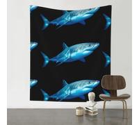 YYHHAOFA great white shark Prints 60x51in Wall Tapestry - Durable Polyester Throw Blanket for Dorm Decor, Beach Picnics & Versatile Room Layering