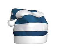 YYHHAOFA greek flag Pattern Christmas Hat for Adult Making It a Fun and Durable Gift for Men and Women