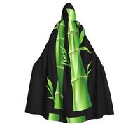 YYHHAOFA Green bamboo Prints Halloween Adult Hooded Cloak is a super large, comfortable, and durable cloak designed for adults