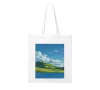 YYHHAOFA Green space under the blue sky Prints Woman Canvas Tote Bag Strong and durable for traveling, shopping, Daily One Size