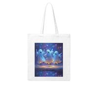 YYHHAOFA Happy dancing ghost Prints Woman Canvas Tote Bag Strong and durable for traveling, shopping, Daily One Size