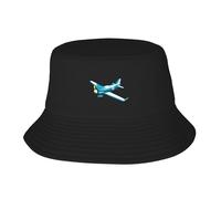 YYHHAOFA Happy Little Plane Prints Adult Fisherman's Hat for Men and Women Foldable Headwear for Outdoor Activities Black