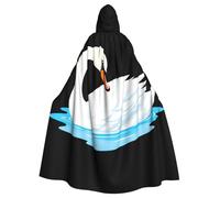 YYHHAOFA Happy little swan Prints Halloween Adult Hooded Cloak is a super large, comfortable, and durable cloak designed for adults